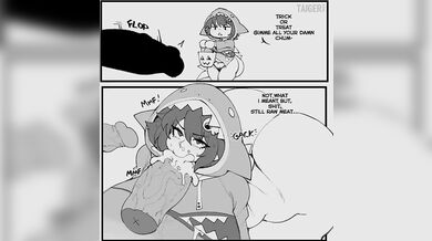 Gnawing on Raw Meat, Comic Dub Style - A Hentai Fetish Fantasy!