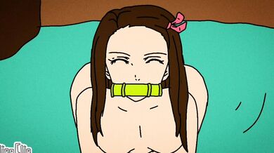 Inosuke, the Demon Slayer, takes Nezukos virgin ass as she screams in ecstasy!