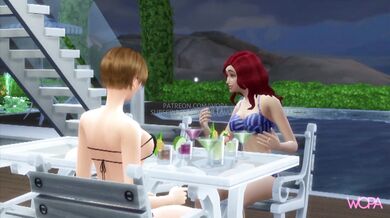 Bikini-clad BFFs Pussy Rubbing Pool Romp