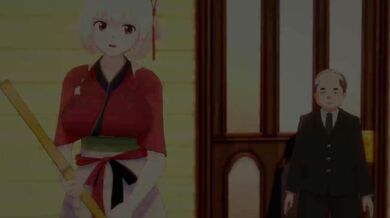 Big-boobed Japanese beauty Chisato Nishikigi strips and fucks in this mind-blowing MMD anime porn!