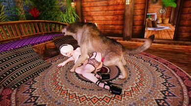 Furry Fun: The Wolf's Paw Slapping His Pussy