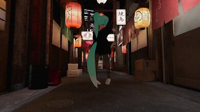 Jailbait Wolfgirl strips down and shows off her tight teen body in a shady back alley.