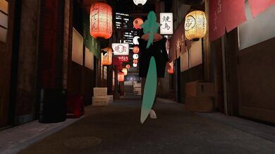 Jailbait Wolfgirl strips down and shows off her tight teen body in a shady back alley.