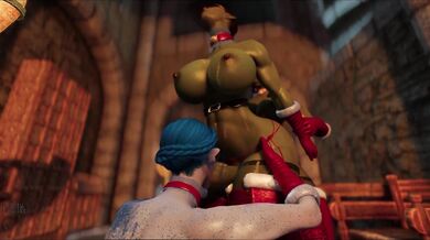 Christmas Fuck Fest: Two Horny Orc Chicks Pounding a Sexy Dryad in Part 1
