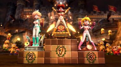 Mario Kart Podium Celebration - Bowsers Castle [OnModel3d]