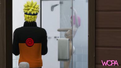 Sakura's Wet and Wild Shower with Naruto: A Soapy Surprise