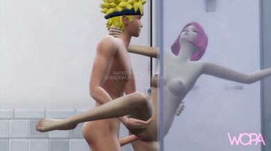 Sakura's Wet and Wild Shower with Naruto: A Soapy Surprise