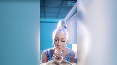 The busty singer prepares for the show