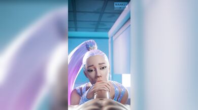 The busty singer prepares for the show