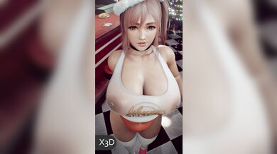 Happy X-Mas with Honoka [White][X3D]
