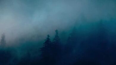 Young woman lost in the dark forest, being chased by a horny demon who wants to have her way with him