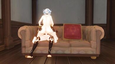 Furina and Aether's Steamy Sofa Sex Romp in Latest Animated Mod Release!