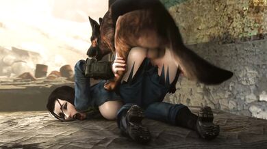 Unleashed Lust: Elizabeth's Forbidden Doggy Encounter with Noname55