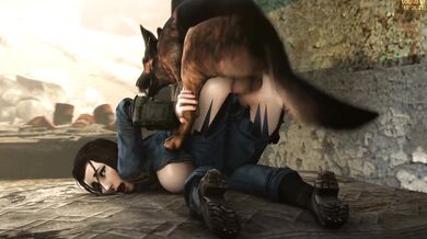 Unleashed Lust: Elizabeth's Forbidden Doggy Encounter with Noname55