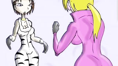 Nuts vs Guts Reimagined: Nina and Anna's Crotch Kicking Brawl