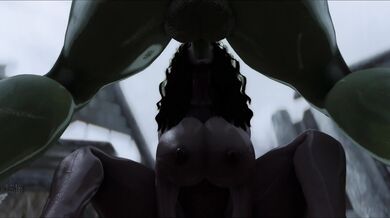 Curvy Sultry Babe Stuffed with Futanari Orc Meat