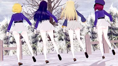 [KKS/MMD] WiggleWiggle - Ruby Hoshino, Kana Arima, Ai Hoshino, and MEMcho's Oshinoko Foursome