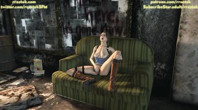 Jill Valentine Gets a Monstrous Facial from Mr X's Huge Cock