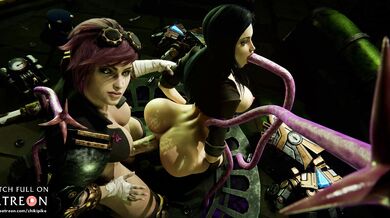 Tentacle Anal Fucking of Futa Caitlyn by a Violent Monster