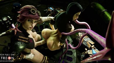 Tentacle Anal Fucking of Futa Caitlyn by a Violent Monster