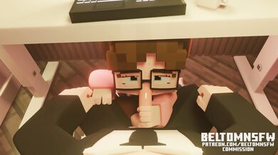 Minecraft Beltom Puts Her NSFW Moves to Work Under the Table in Blowjob Animation
