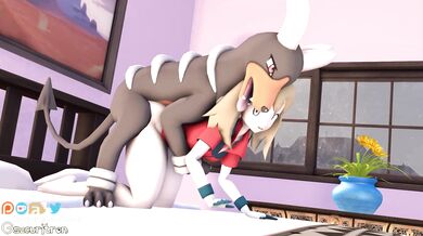 Houndoom takes May in a forbidden night of love as she moans and begs for more