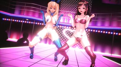 Sexual Gratification Dance with Kizuna AI and Mirai Akari