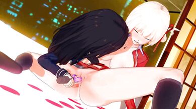 Chisato and Takina Forced to Have a Threesome with Hypnosis App [Peh-Koi]