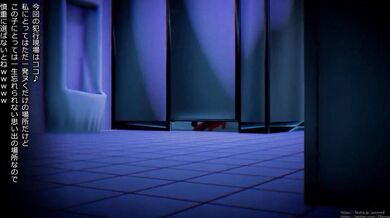 Shemale Shimakaze Pissing on the Futanari in the Bathroom (JaxMMD) [Brazil]