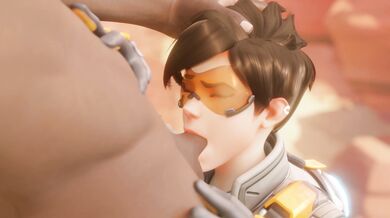 Pornstar Tracer Losing a Bet to her Boss and Getting Blacked by the Biggest Dick in Town, while wearing Glasses and her Tightest Bewyx Costume!