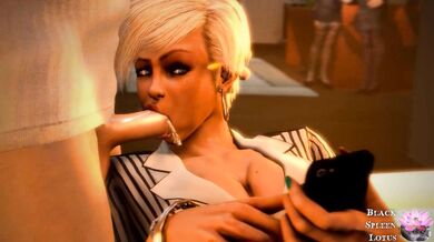 The Black Splen Lotus: Tracey Buxton Gives a Blowjob While Working!