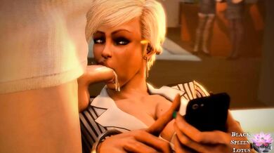 The Black Splen Lotus: Tracey Buxton Gives a Blowjob While Working!