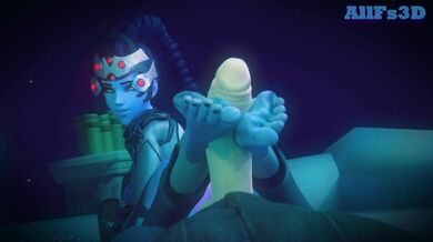 Widowmaker's Fetish Footjob: A First-Person Perspective