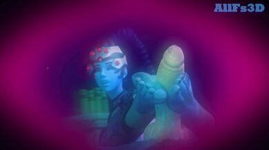 Widowmaker's Fetish Footjob: A First-Person Perspective