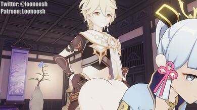 Ayaka and Aether's Full Blown Sexual Encounter (No Sound Needed)
