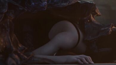 Horny Sorceress Yennefer & Her Canine Fuck Toy, Lingerie