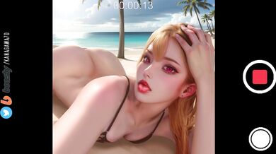 Beach Bitch Marin Gets Nailed by a Horny Sea Creature in 'Marin Relaxes on the Beach'