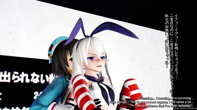 Crossdressing Futanari Shimakaze Gets Full Nelson Treatment in JaxMMD's Latest Release!