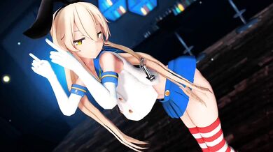 Shimakaze's Wild Night - Partying in the New Genesis MMD Porn