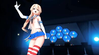 Shimakaze's Wild Night - Partying in the New Genesis MMD Porn