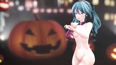 Happy Halloween Hentai: Miku's Dancing Pussy Gets Fucked