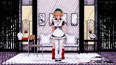 Himiko Toga's Pussy Lips Glisten and Slide as She Bangs a Stiff Rod in 'Party Time MMD'