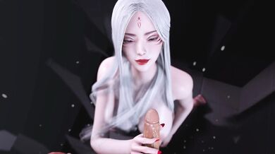 Stripping off in the bathroom, Xiaobai takes on Vam Jack in a steamy hentai romp!