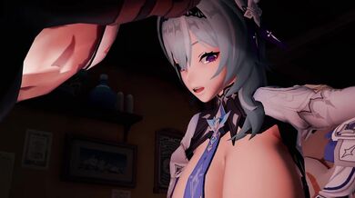 Tension release: EULA's MMD threesome with her students.