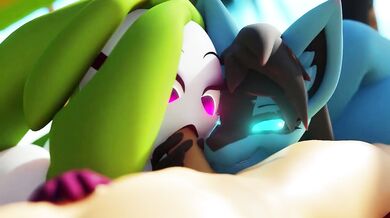 Sunny Day on the Beach with Lucario and Tsareena [Xazter3D]