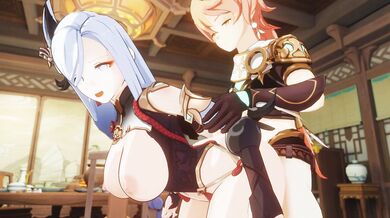 Pounding Aline's tight asshole [Shenhe]