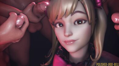 D.Va Gets Her Face Fucked by a Group of Men in 4K Ultra HD Quality