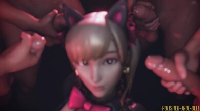 D.Va Gets Her Face Fucked by a Group of Men in 4K Ultra HD Quality