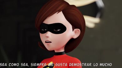 Hentai Helen Parr Gets Her Pussy Licked by a Spanish Speaking Nekobot