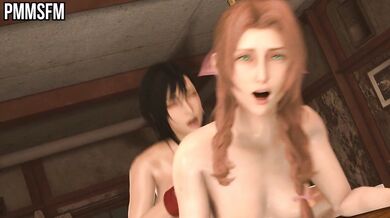 Tifa's Cock Stiffens and Explodes as She Gives Her First Handjob at the Pharmacy